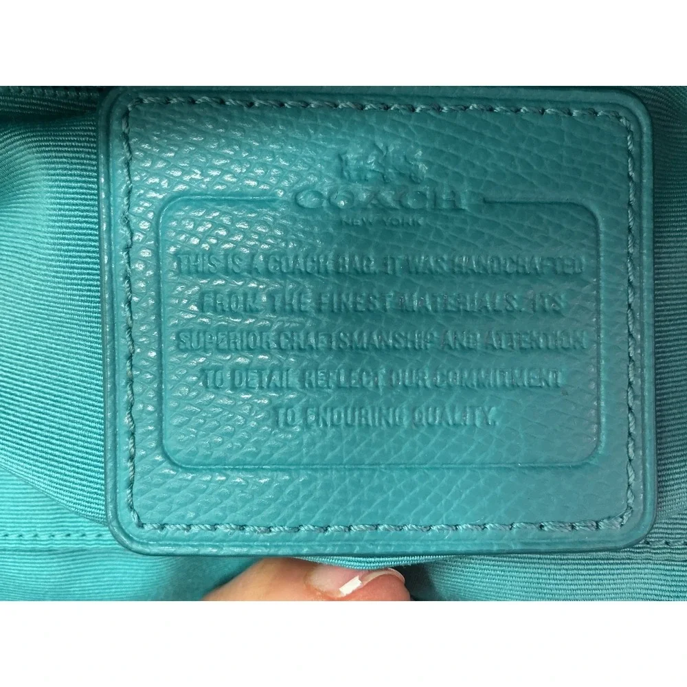 Coach Teal Pebbled Leather‎ Dome Satchel | Excellent Condition